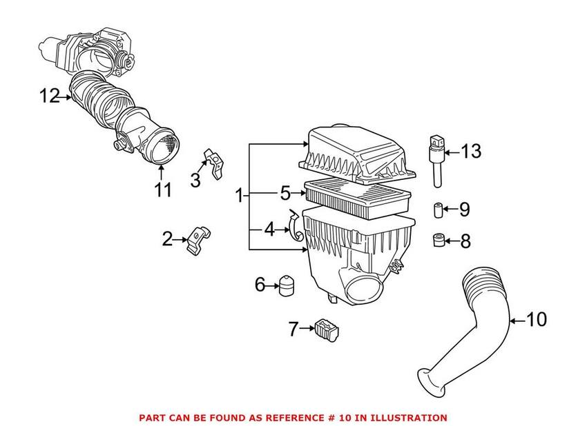 BMW Engine Air Intake Hose 13711427604 - Genuine BMW